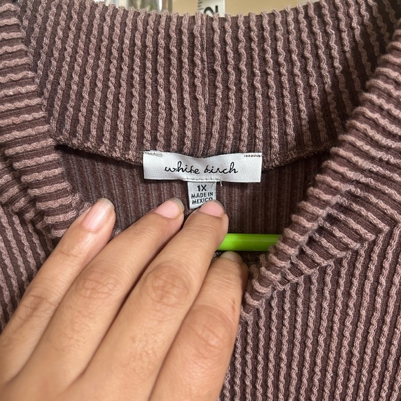 White Birch Ribbed Knit Dress in Brown - Picture 2 of 4